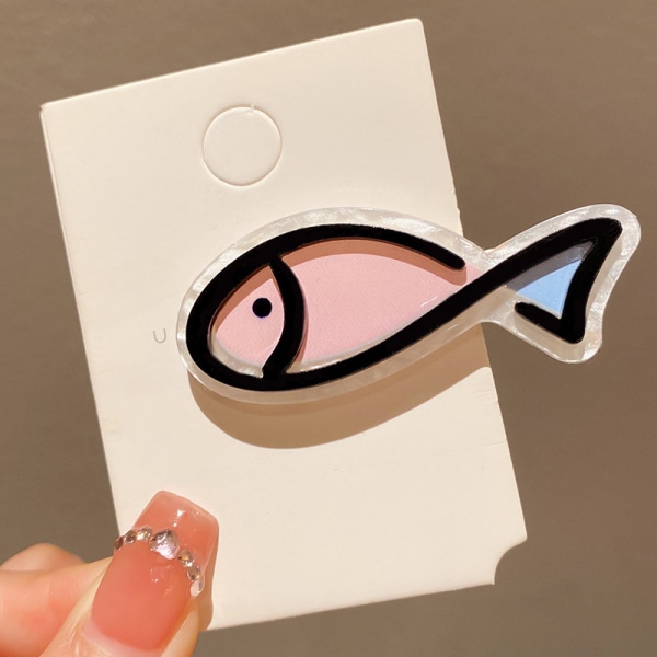 e Little Fish Bone Hårnål Girls' Bangs Clip Broken Hair Clip F A8