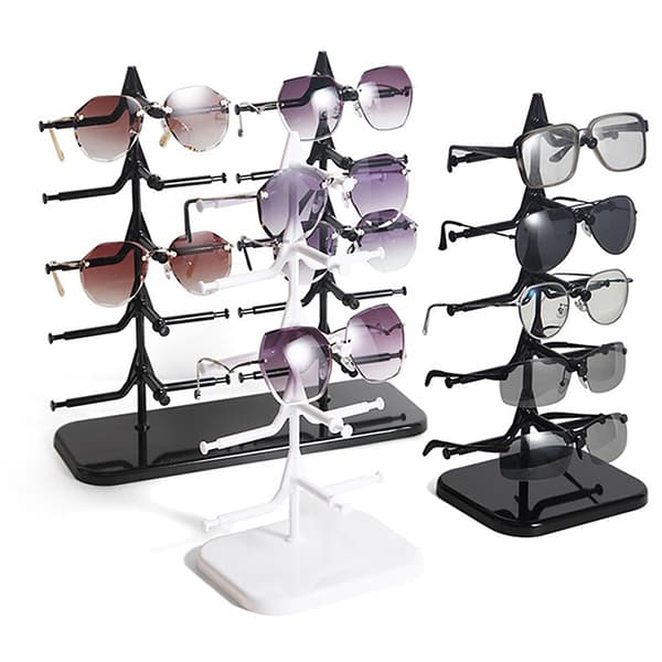 Plast Solglasögon Show Rack Hållare Glasögon Display Stand S Black