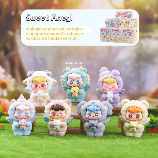 Sweet Anegl Series Mini Fluffy Animal Blind Box e Action Figur 1 Box Random