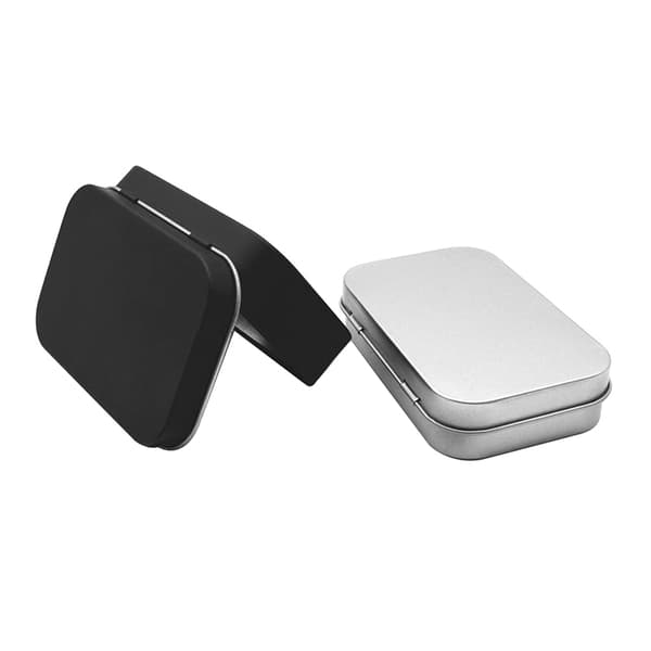 Survival Kit Small Tom Metal Tin Silver Black Flip Storage Bo Silver