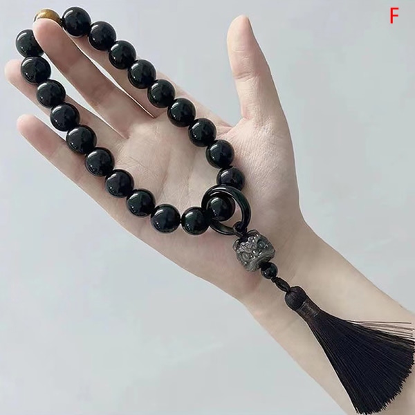 kvast armbånd hånd snoet perle buddhistisk rosenkrans vedhæng perle Ch F