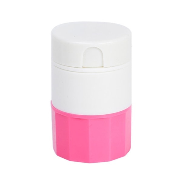 4 i 1 bärbar 4-lagers tablettkvarn Pulver Piller Medicin Rose red