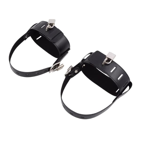 Justerbar sort ankelbælte-sele med lås håndlavet til Cosp Red