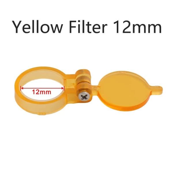 1 stk 12/16/18/20 mm indvendig diameter gult filter til LED dental A4