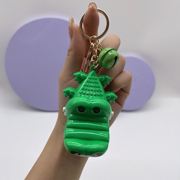 Funny e Cartoon Mouth Tooth Alligator Hand Avaimenperä Crocodile Ba