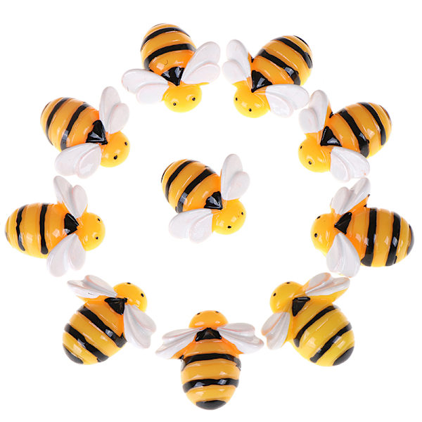 10 stk Flat Back Resin Cabochon Bee DIY Flatback Scrapbog Em