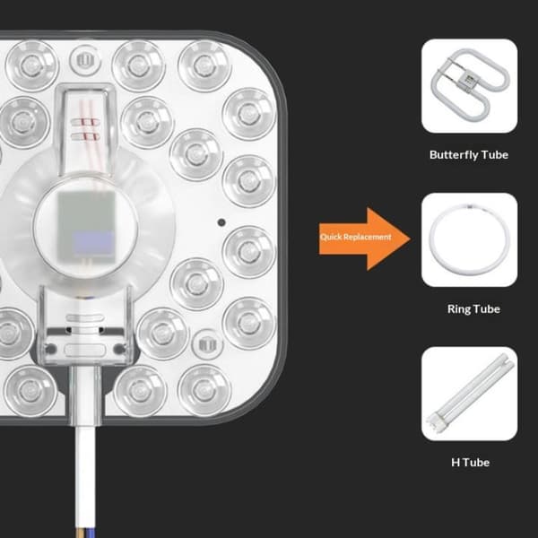 1 stk. høj lysstyrke ringpanel firkantet LED-modulkilde loft A4