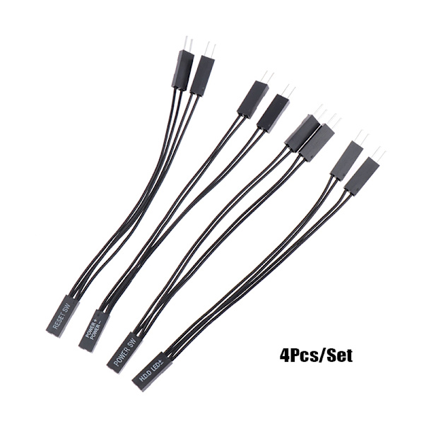 Moderkortsbrytare Power SW/ÅTERSTÄLL SW/HDD LED/ Power LED 1 till 2 Dub 4Pcs/Set