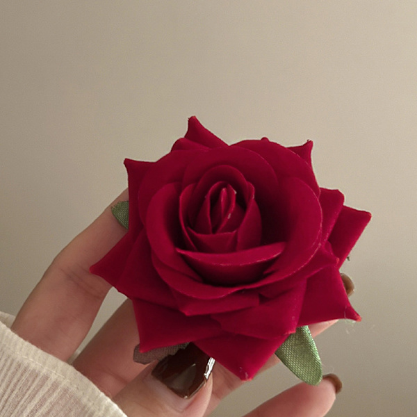 1 Stk Retro Rød Pink Rose Flower Klassisk Elegant Moderigtigt hår Pink