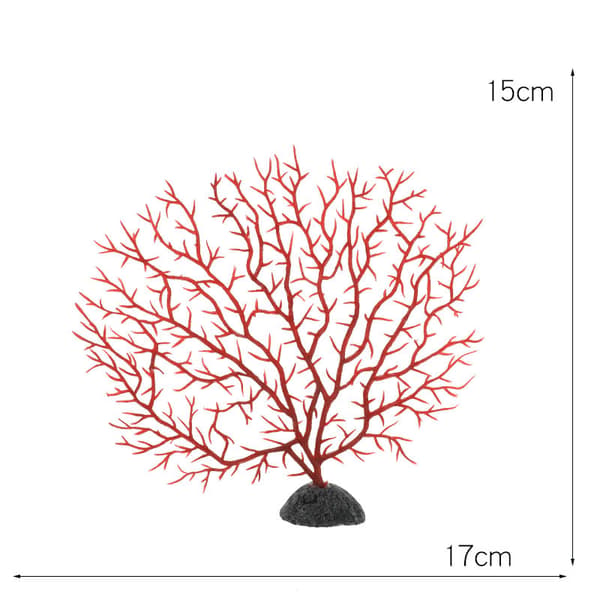 Treform Akvarium dekorasjon Innredning Sea Iron Tree Plast Cora Black