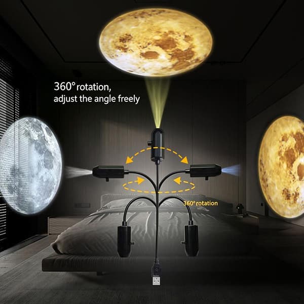 LED Galaxy Projektionslys 1 Lys + 10 Billeder Skift A4