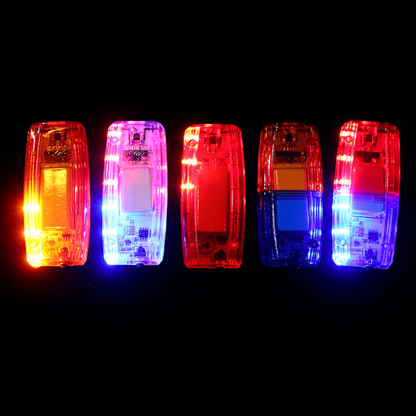 LED-axellampa Röd Blå Varning Nödpolisens ljusblixt A2