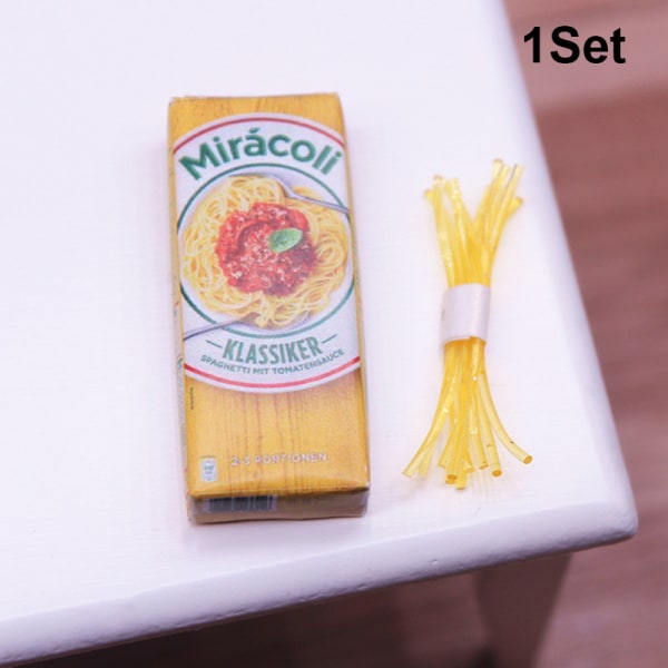 1:12 Dollhouse Miniature Spaghetti W/Packing Box Keittiön sisustus Yellow