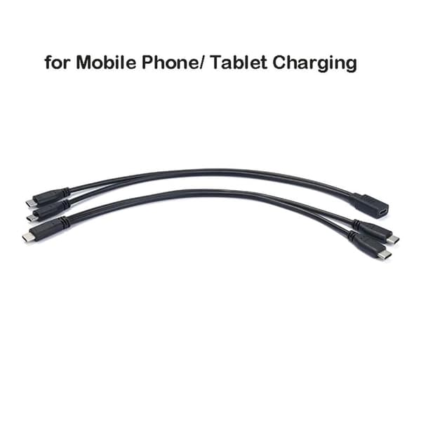 USB C-kabeldelare Typ C 1 till 2 förlängningskabel för PC A