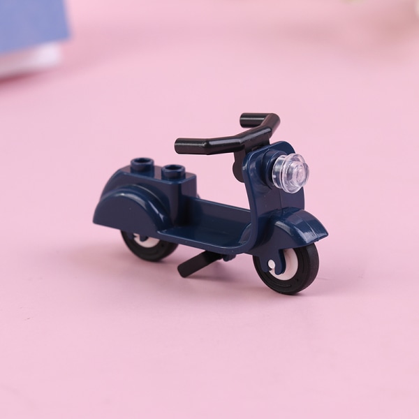 City Traffic Motorcykel Bil Figurer Verktyg Pedagogiska leksaker för C Navy blue