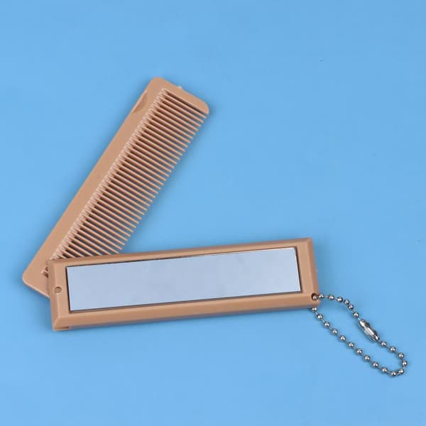 2-i-1 Sammenfoldelig Chokoladeformet Foldekam Med Sminkespejl Light Brown