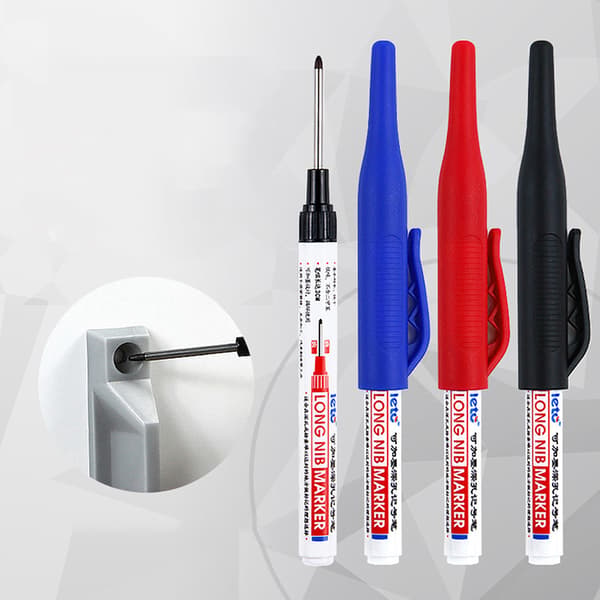 Stor kapasitet Langhode Markers Pen Bad Trebearbeidingsdekor Red