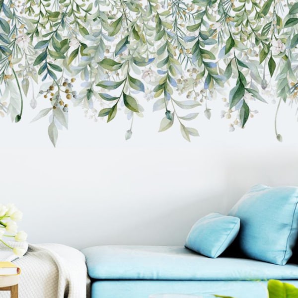 Green Leaves Wall Stickers For Soverom Stue DIY Wall Des