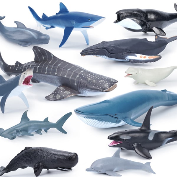 Simulering Marine Sea Life Figurines Action Figurer Ocean Anima 9(pilot whale)