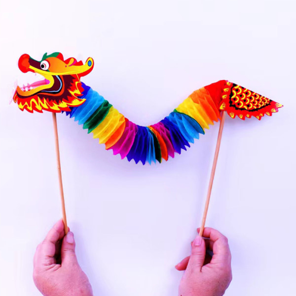 DIY Paper Dragon Nyår DIY tredimensionell dragblomma A3