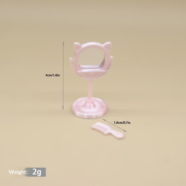 1 stk. simuleret miniature dukkehus makeupbørste kosmetik til dukke A3