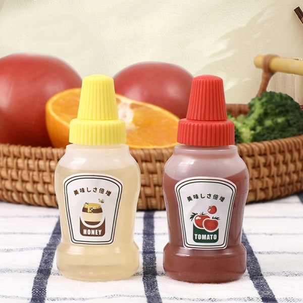 2 Styck Mini Kryddsås Flaska Bärbar Tomatsalladsdressing