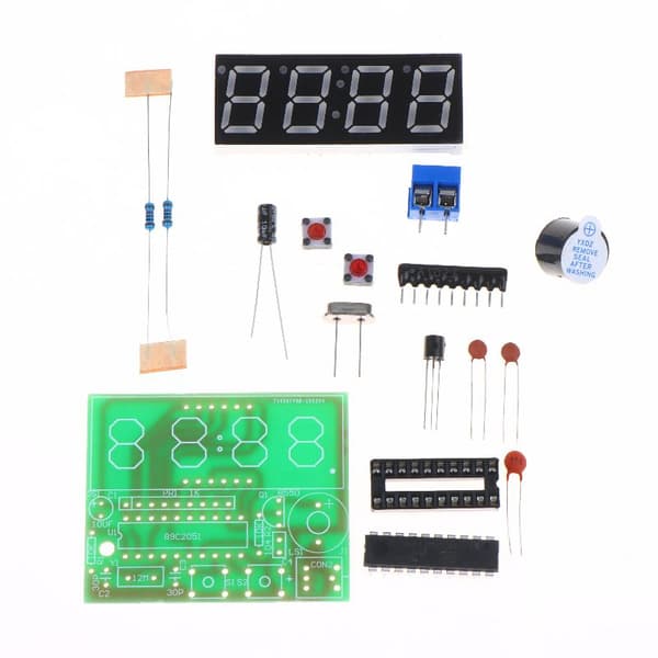 DIY 4-siffrig digital elektronisk klocka-kit LED tidsvisningsmodul 1Set