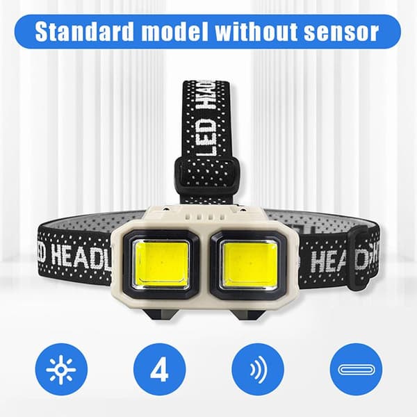 LED Kraftig Forlygte USB Genopladelig Hovedlygte USB Genopladelig B