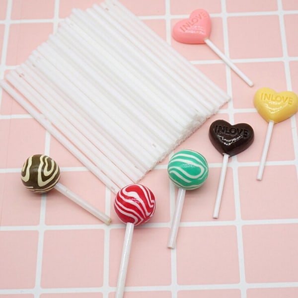 100 stk slikkepind Lolly Stick Festartikler Candy Pop Chokolade