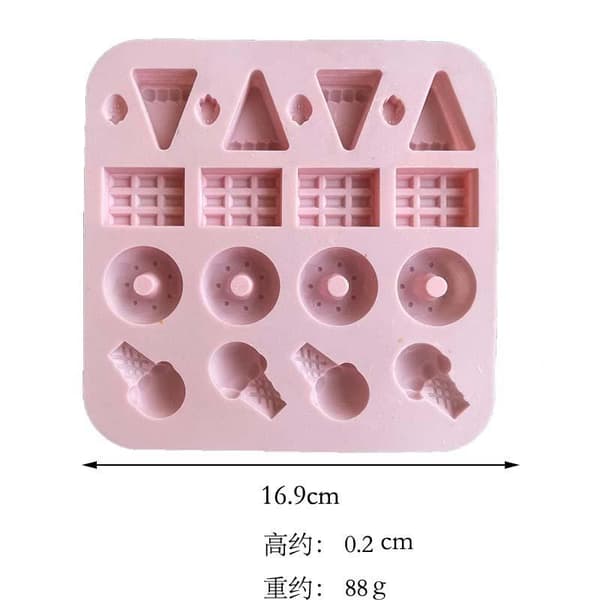 Silikoneforme til Sukkerhåndværk Slik Donuts Fondant Kagepynt Pink