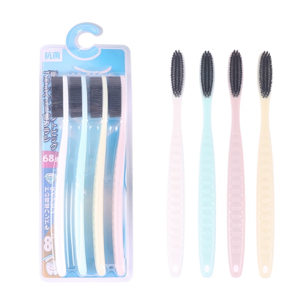 4 stk Myk stor tannbørste med lang hode Oral rengjøringsbørste Hvit A2 5066  | A2 | Fyndiq