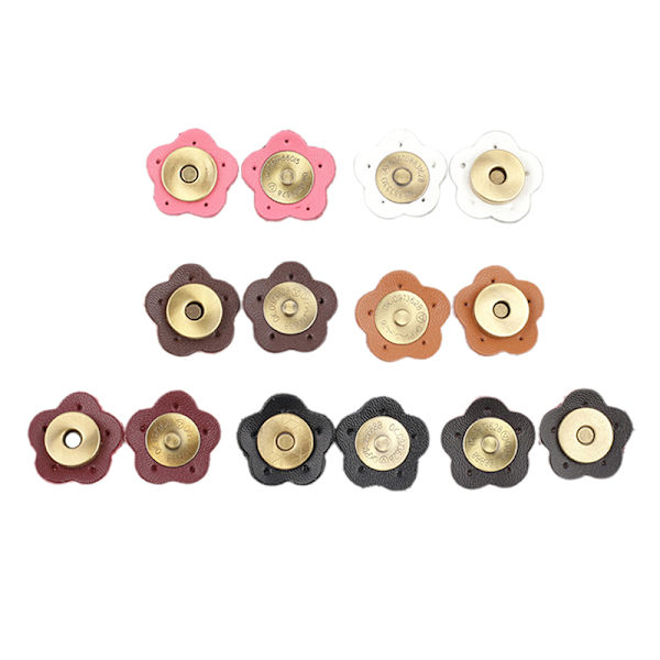 Bagasjeveske Magnetiske knapper for kvinner Håndlaget DIY-veske Acc Light coffee