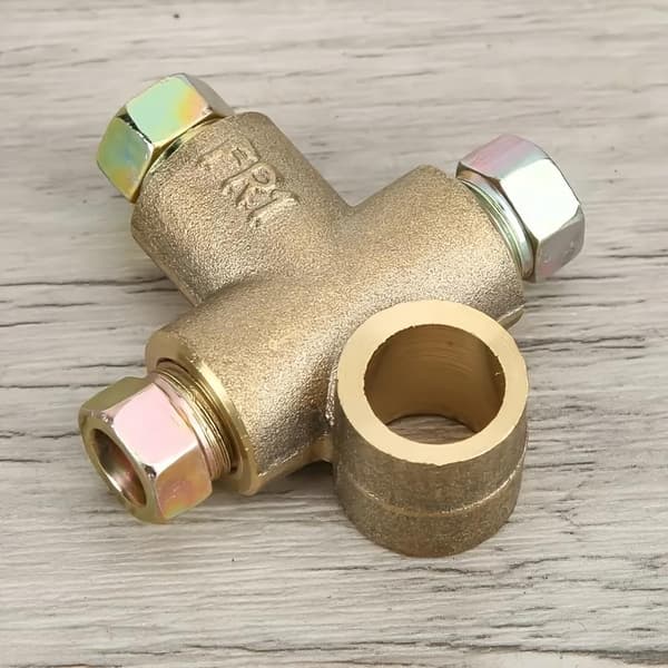 1 st 3-vägs T-stycke Bromskoppling T 3/16 \" Rör Metrisk M10 Rör