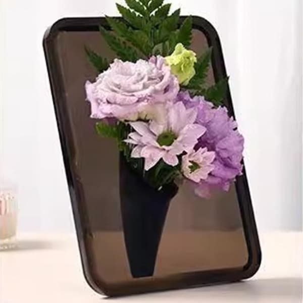 Ram Blomvas - Klar Akrylvas för Blommor grey