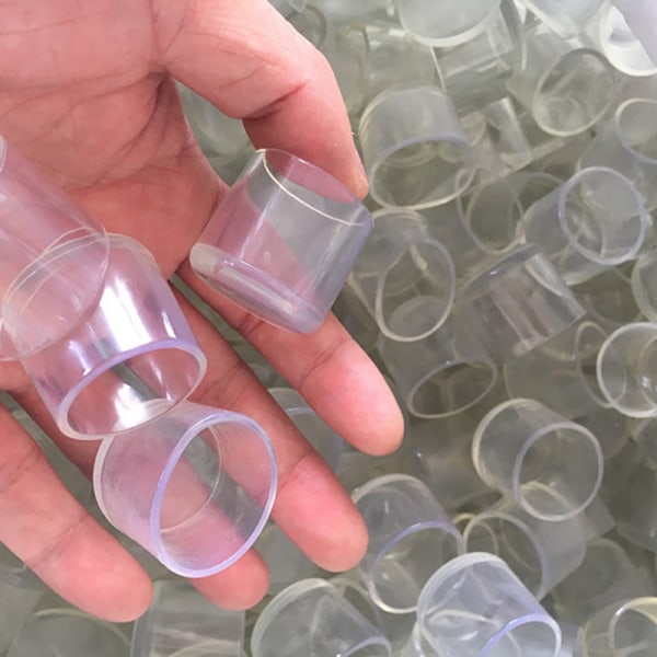 Läpinäkyvä kumilattiatuoli naarmuuntumattomaksi cap Furni White 16mm