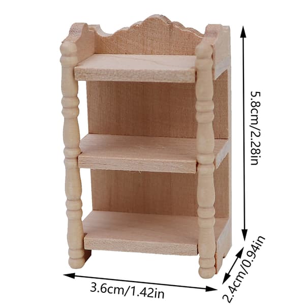 1:12 Dukkehus Miniature Opbevaringsstativ Display Stand Locker Cabi