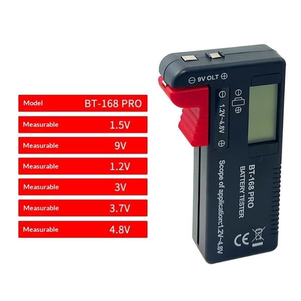 BT-168 PRO Digital Batteritester, ternet belastningsanalysator kontrol BT168D