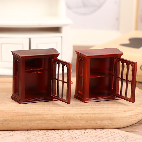 1:12 Dockhus Miniatyr Väggskåp Hängande förvaringsskåp A