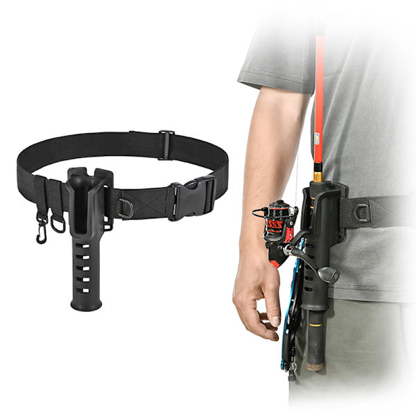 Kannettava vyövavan pidike Kalastusvälineet Tarvikkeet Adjus Black With belt