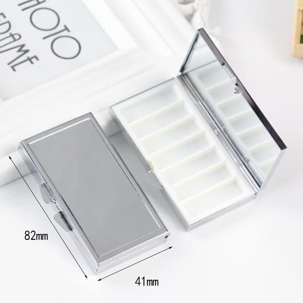 Travel Essential Pill Splitters Sammenleggbar pilleboksbeholder Med 4.5cm 7 grids