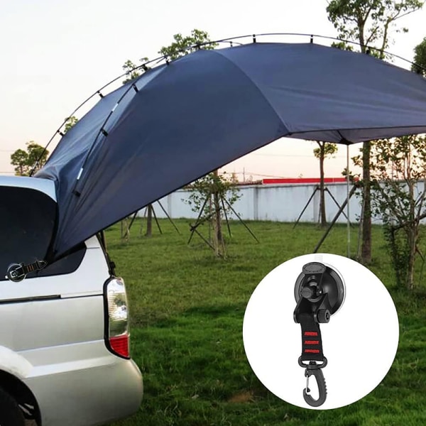 Sugekopanker Fastgøring Krog Tie Down Camping Tarp Som Car S Black 2