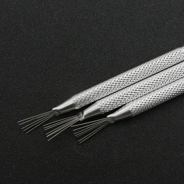 7 Pin Feather Wire Texture Keramik Værktøj Polymer Clay Sculptin Silver