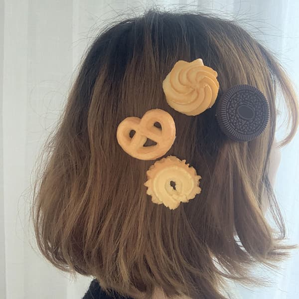 Nye Creative Girls e Biscuit Hårnål Enkel Side Topp Hårklemmer A2