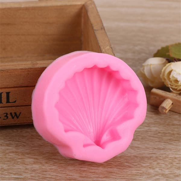 Big Sea Shell Shape 3D Silikon Fondant Kakeform Verktøy Bakeware