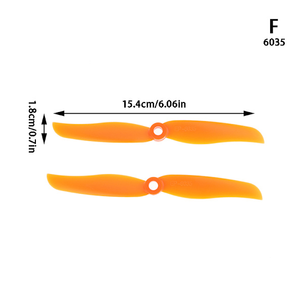 2PC flyvemaskine GWS propel EP5030 7035 8040 8060 9050 1060 Scre F