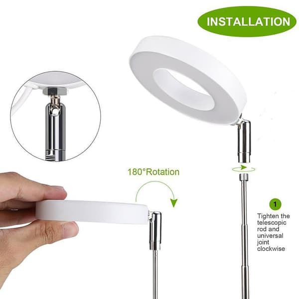 LED Grolys Fuld Spektrum Lampe Justerbar Dæmpbar Voksende Black