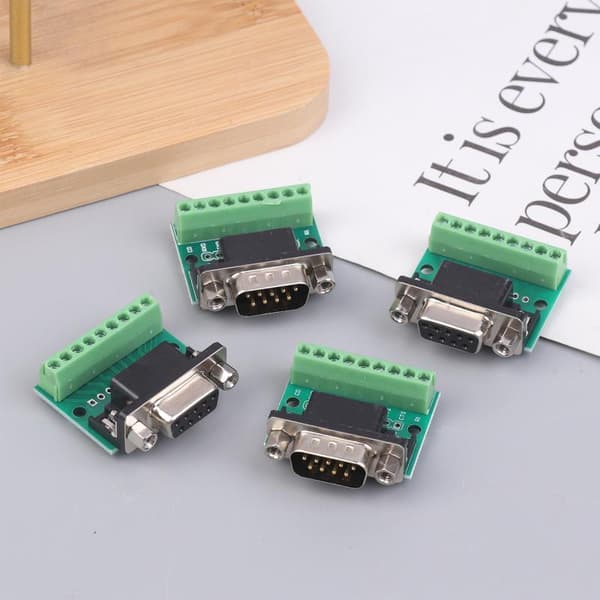 5 kpl DB9 uros-naaras-sovitinmoduuli RS232 RS485 sarja Termi B