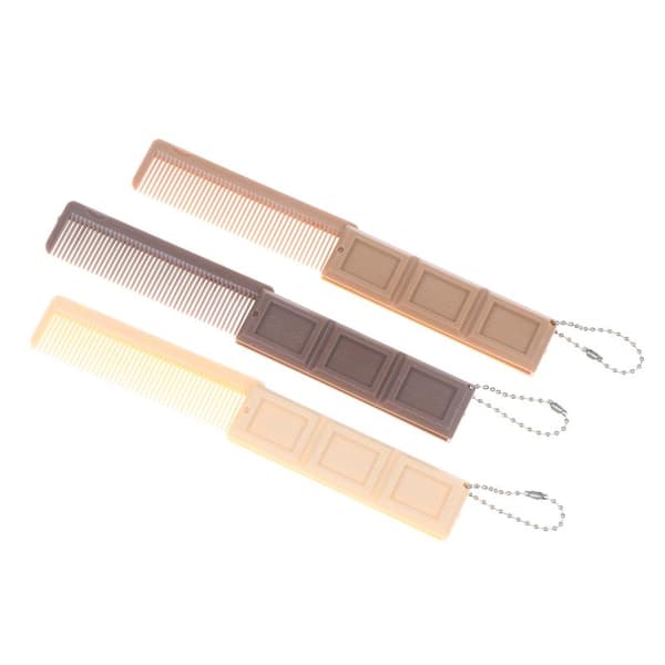 2-i-1 Sammenfoldelig Chokoladeformet Foldekam Med Sminkespejl Light Brown