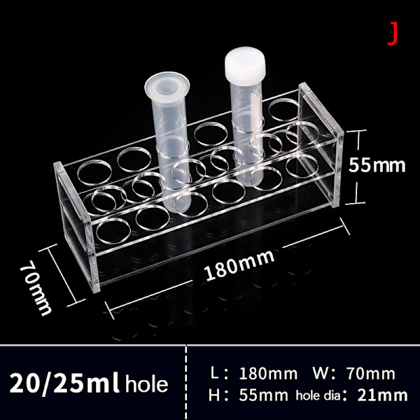 Muovinen kirkas keskipakotestiputkitelinetelineen koulutarvikkeet 20/25ml 12hole