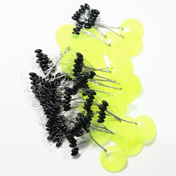 120 stykker 20 Pack Space Bean Gummi Hav Karpefiskeri Sort Rub yellow XS